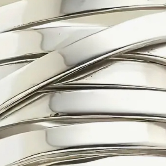 Wide Band Silver 925 Plated Statement Ring. Size 8 - Picture 4 of 4